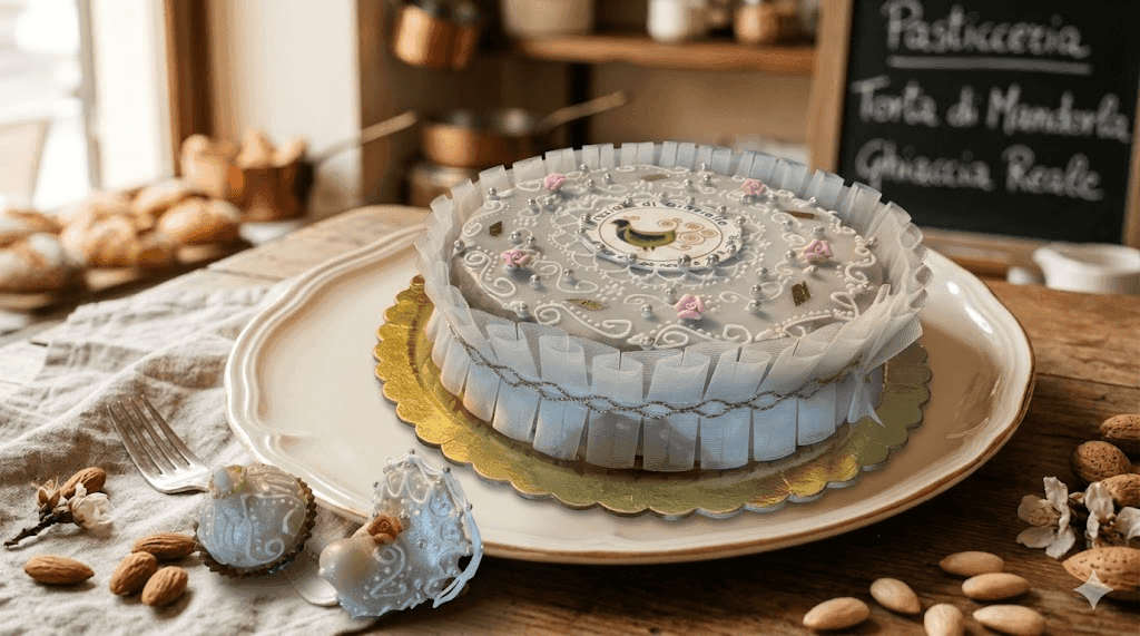 Torta di Mandorla con Ghiaccia Reale